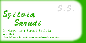 szilvia sarudi business card